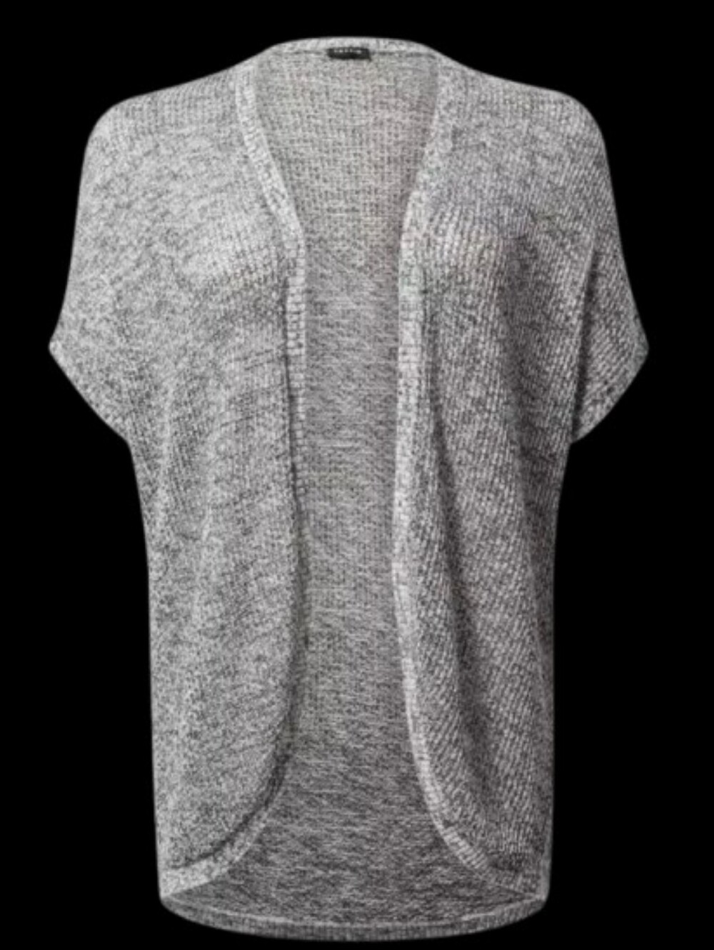 Torrid Cocoon Light Gray Open-Front Women’s Sweater Cardigan, Short Sleeve, 1X
